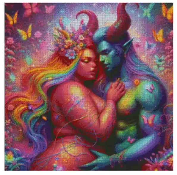 Love Is Love 60x60cm Diamond Art Kit, High Quality Diamond Painting Kit with Enhancements Cosmic Crafts