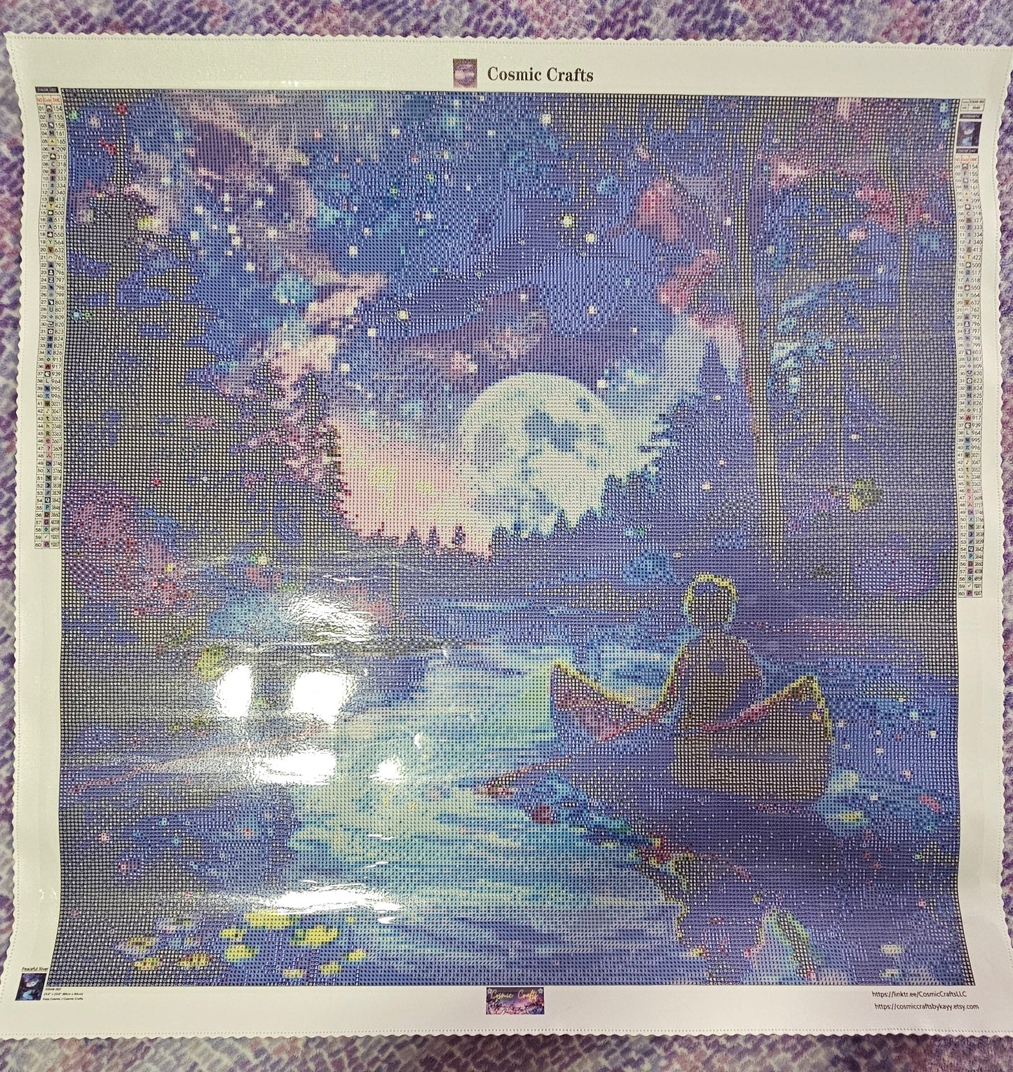 Peaceful River 60x60cm Diamond Painting Kit, High Quality Diamond Art Kit with Enhancements Cosmic Crafts