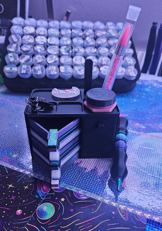 Confetti Diamond Art Tray Storage Cube, Compact Tray Storage with Trays, Diamond Painting Confetti Cube for Our Simple Confetti Trays, Trays Included