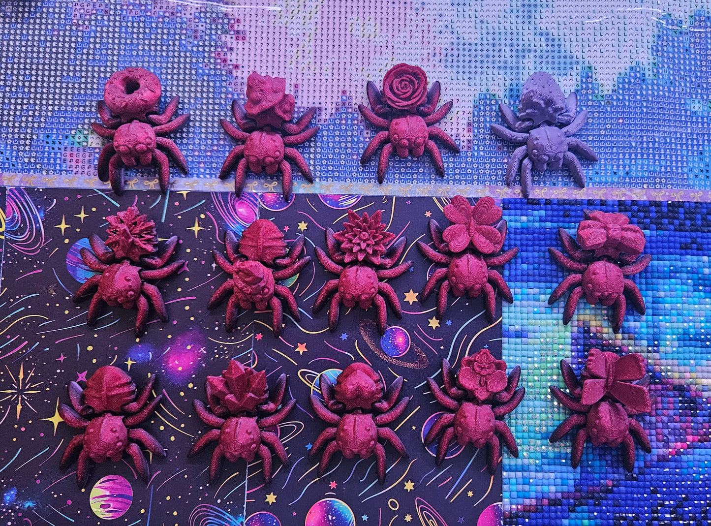 Spider Cover Minder Magnets, Cute Gift for Diamond Painters, Convenient Diamond Art Accessory, Handmade Diamond Dot Tool, Adorable 3D Printed Cover Holder