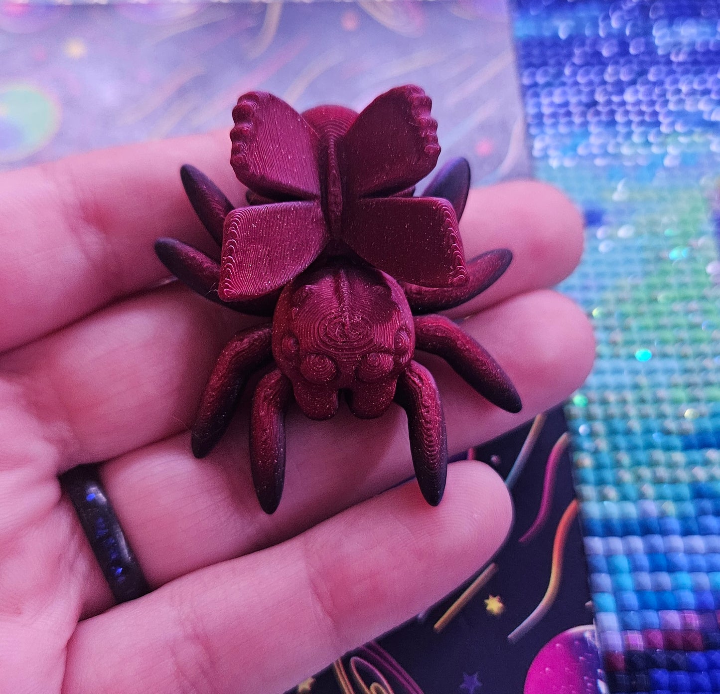 Spider Cover Minder Magnets, Cute Gift for Diamond Painters, Convenient Diamond Art Accessory, Handmade Diamond Dot Tool, Adorable 3D Printed Cover Holder