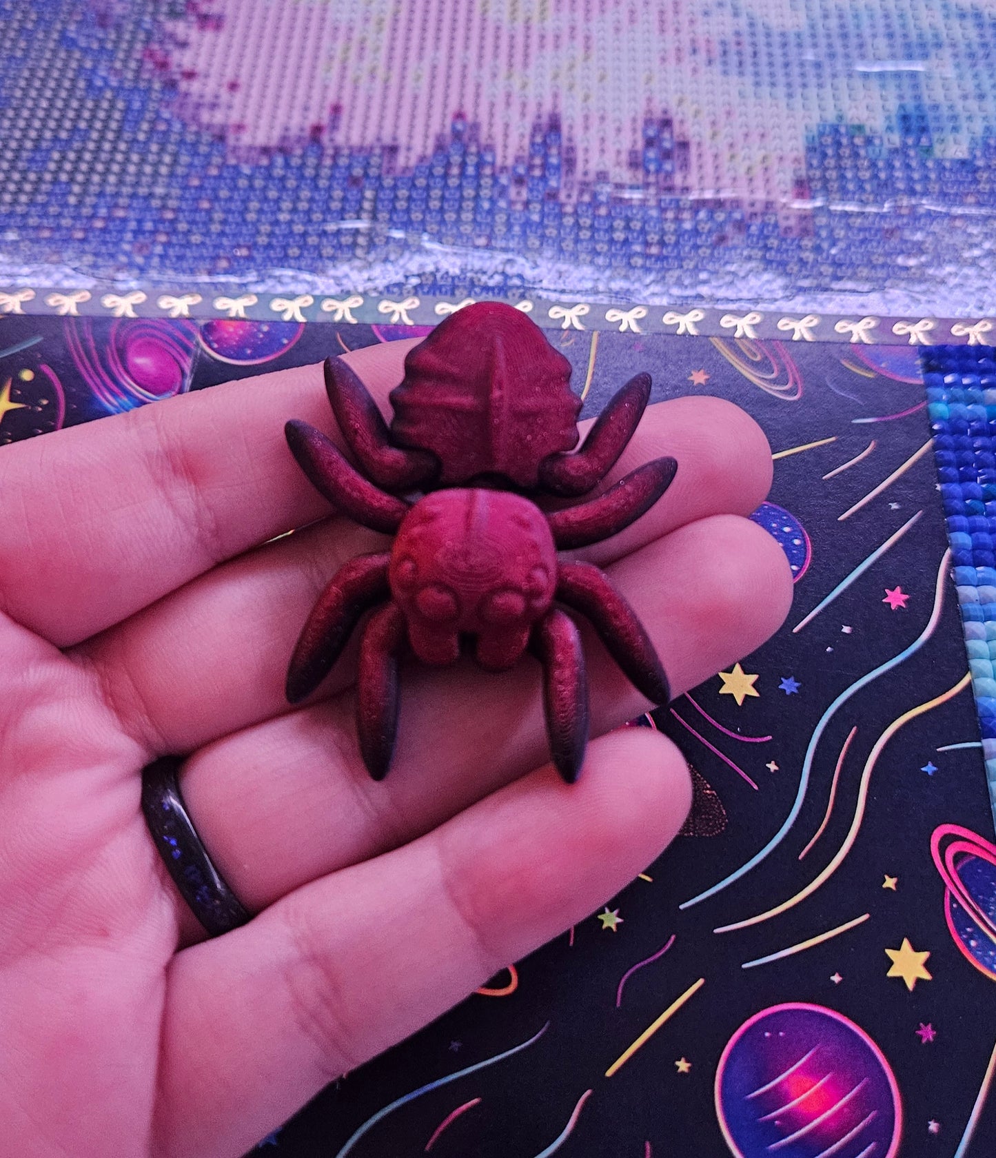Spider Cover Minder Magnets, Cute Gift for Diamond Painters, Convenient Diamond Art Accessory, Handmade Diamond Dot Tool, Adorable 3D Printed Cover Holder