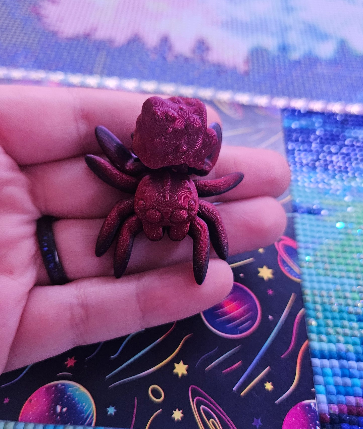 Spider Cover Minder Magnets, Cute Gift for Diamond Painters, Convenient Diamond Art Accessory, Handmade Diamond Dot Tool, Adorable 3D Printed Cover Holder