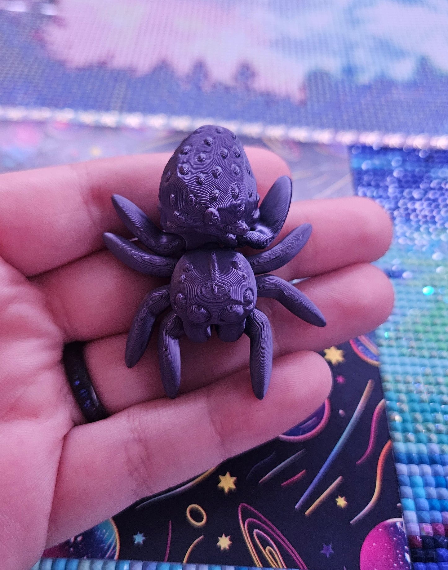 Spider Cover Minder Magnets, Cute Gift for Diamond Painters, Convenient Diamond Art Accessory, Handmade Diamond Dot Tool, Adorable 3D Printed Cover Holder