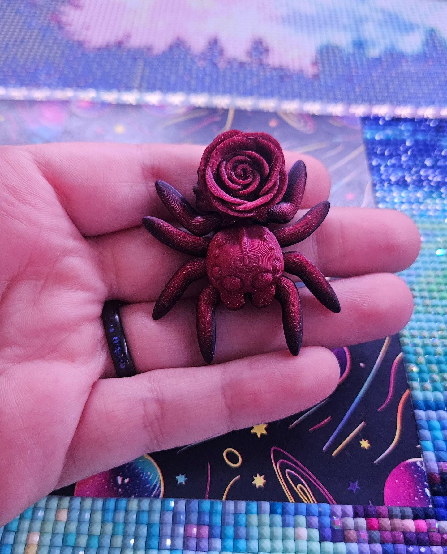 Spider Cover Minder Magnets, Cute Gift for Diamond Painters, Convenient Diamond Art Accessory, Handmade Diamond Dot Tool, Adorable 3D Printed Cover Holder