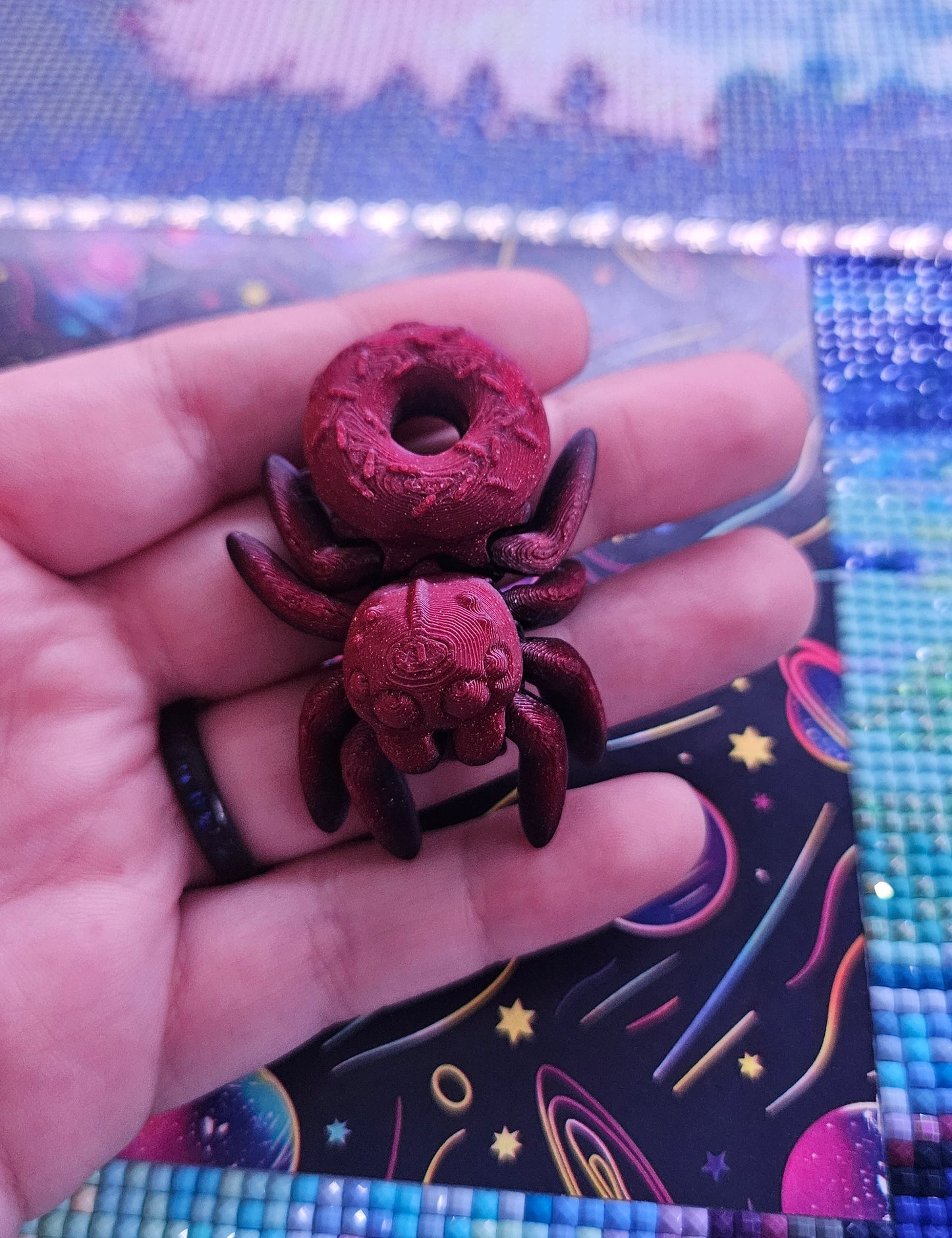 Spider Cover Minder Magnets, Cute Gift for Diamond Painters, Convenient Diamond Art Accessory, Handmade Diamond Dot Tool, Adorable 3D Printed Cover Holder