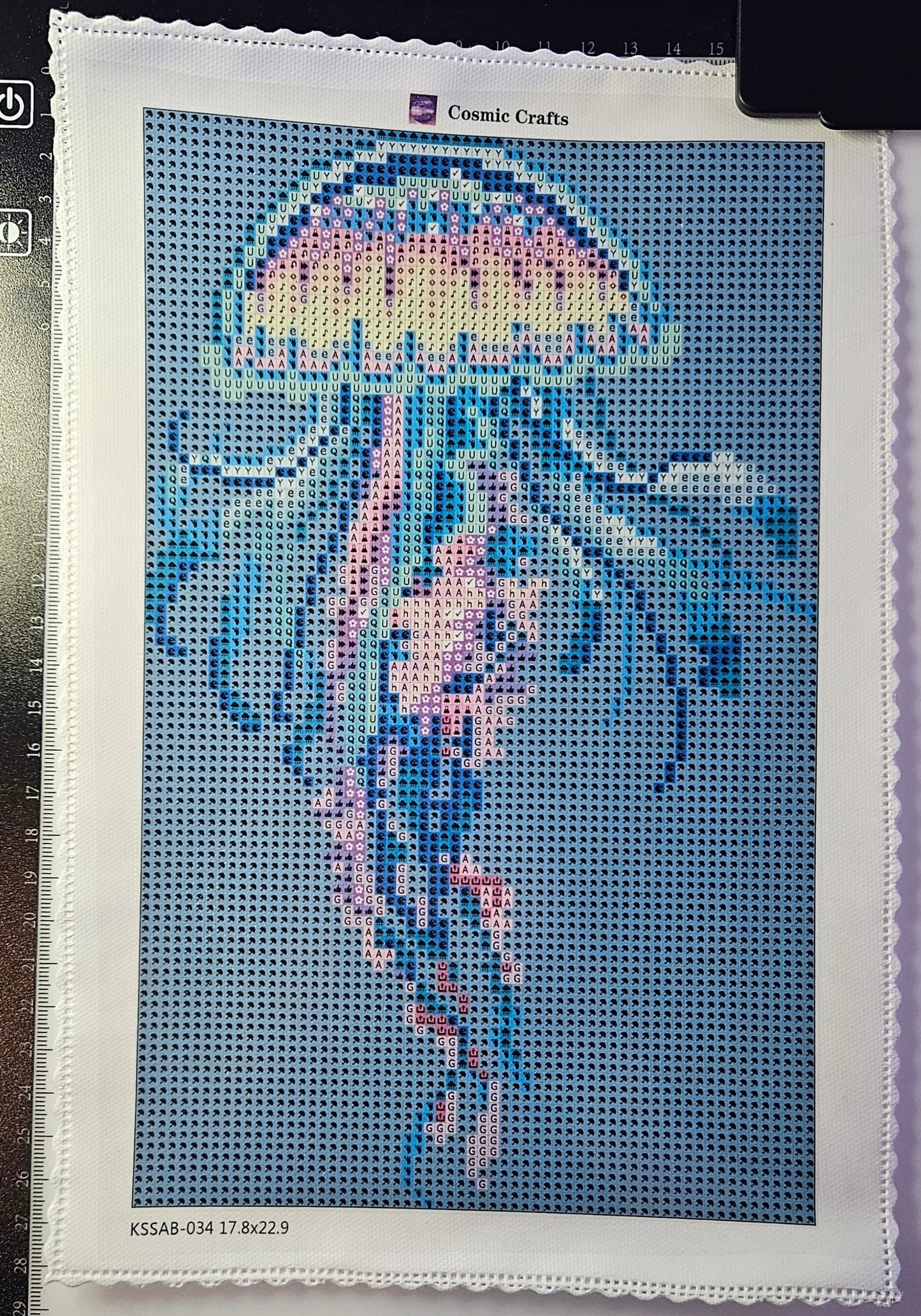 Rainbow Jellyfish Mini Diamond Painting Canvas – Full Square Drill with AB & Fairy Dust Cosmic Crafts