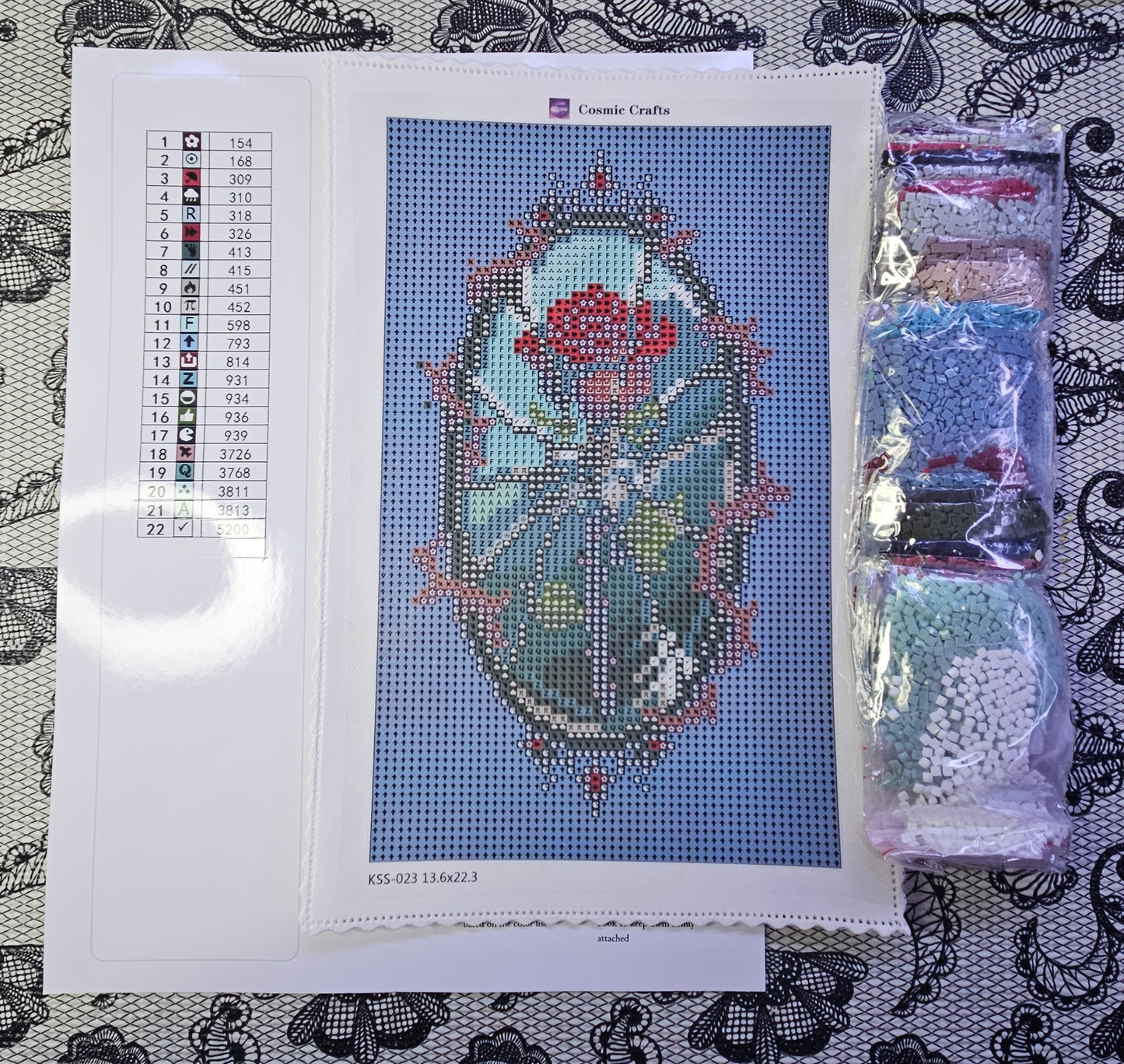 Shattered Beauty – Mini Diamond Painting Kit, Full Square Drill
