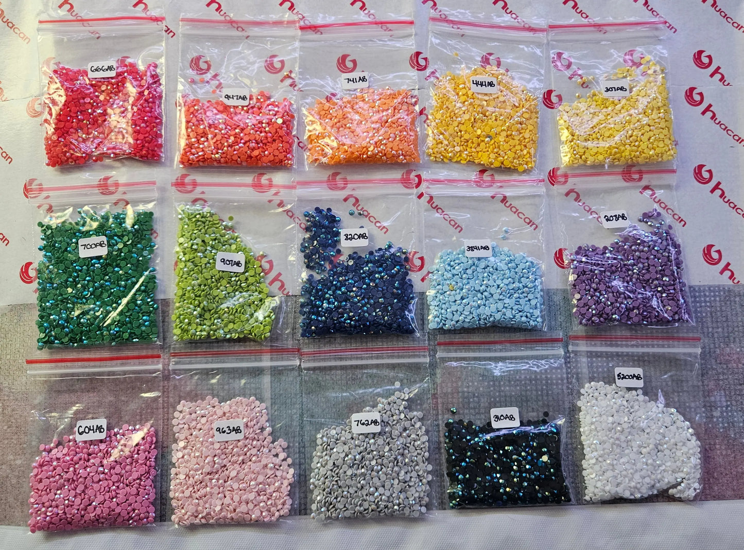 DIY AB Diamond Drill Bear Keychain Kit – Round AB Drills, Full Drill, Choose Your Color Cosmic Crafts