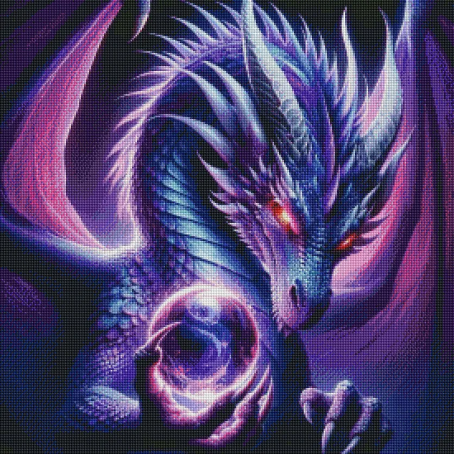 Dragon Fortune 70x70cm Diamond Art Kit, High Quality Diamond Painting Kit with Enhancements