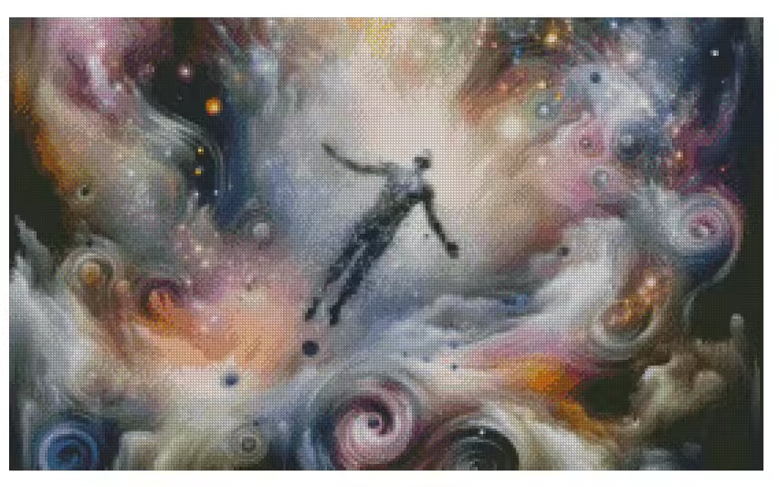 Drowning In Thought 70x42cm Diamond Art Kit, High Quality Diamond Painting Kit with Enhancements