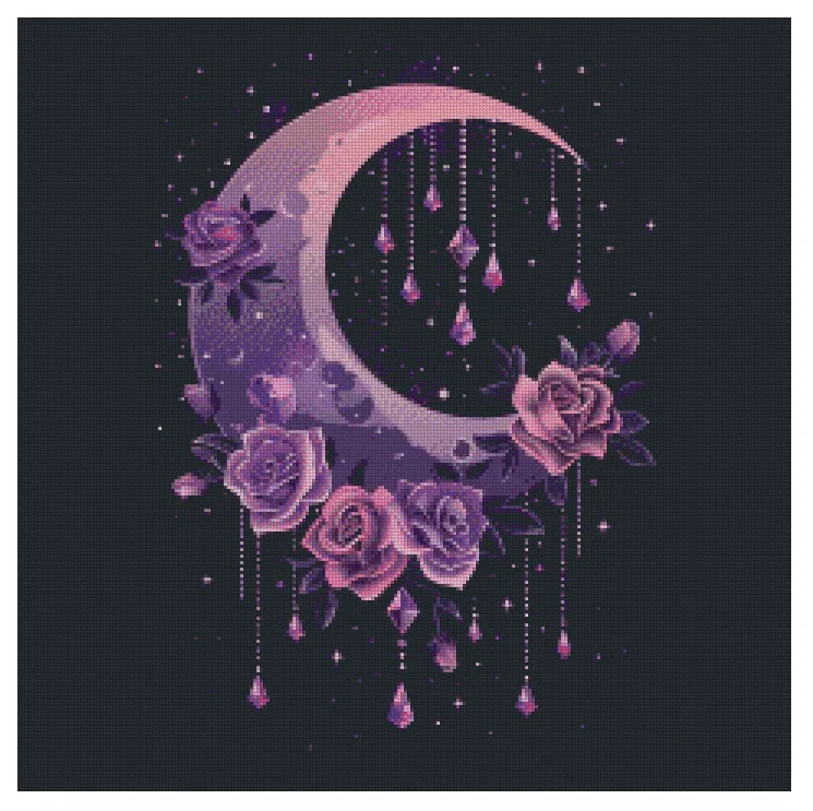 Moon Catcher 50x50cm Diamond Art Kit, High Quality Diamond Painting Kit with Enhancements Cosmic Crafts