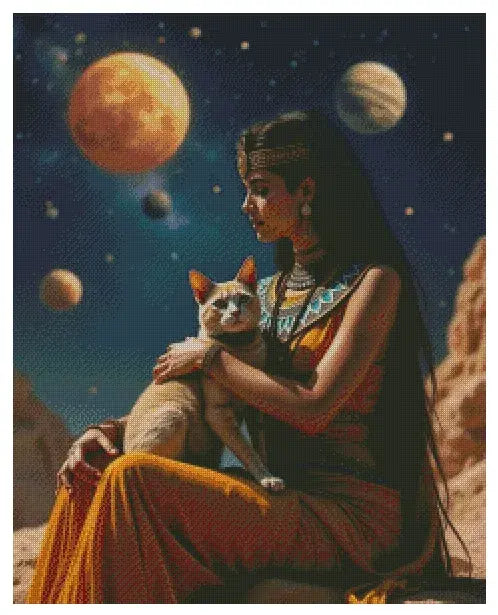 Pharaoh's Daughter 60x75cm Diamond Art Kit, High Quality Diamond Painting Kit with Enhancements Cosmic Crafts
