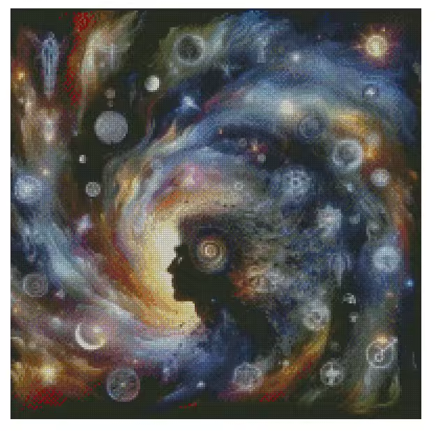 Swirling Depression 50x50cm Diamond Art Kit, High Quality Diamond Painting Kit with Enhancements