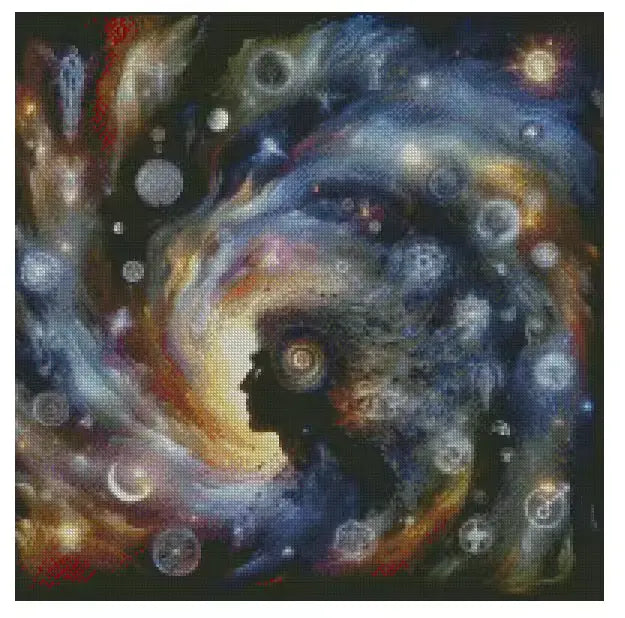 Swirling Depression 50x50cm Diamond Art Kit, High Quality Diamond Painting Kit with Enhancements Cosmic Crafts