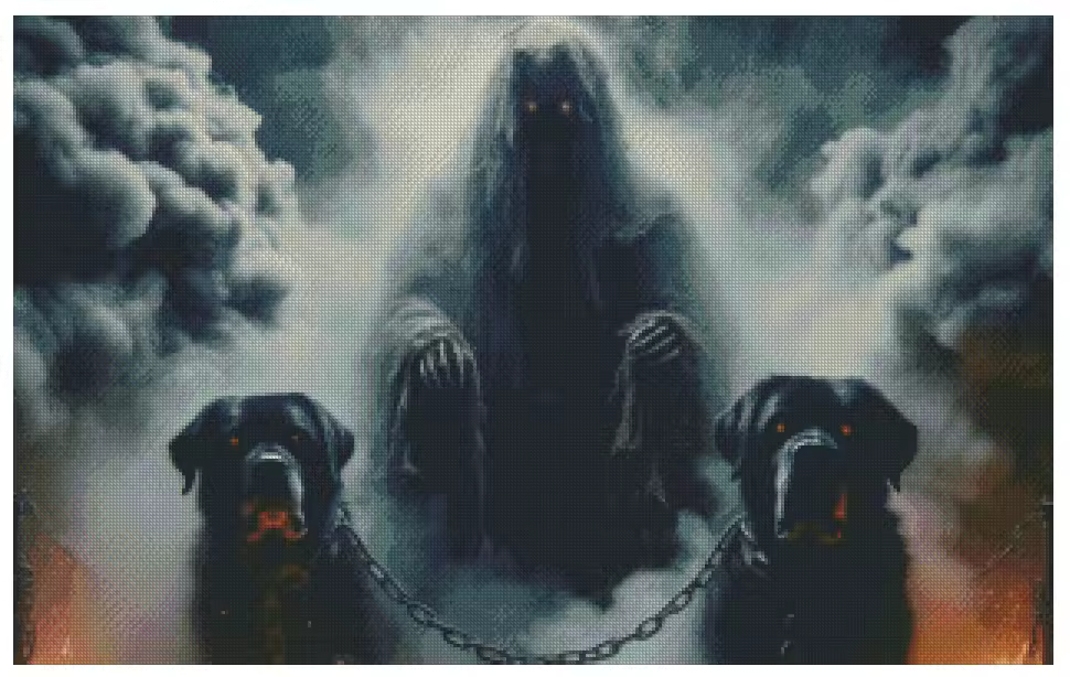 Guarding Death 80x50cm Diamond Art Kit, High Quality Diamond Painting Kit