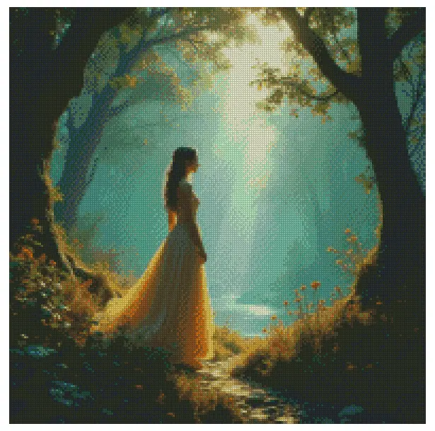 Waiting 60x60cm Diamond Art Kit, High Quality Diamond Painting Kit with Enhancements Cosmic Crafts