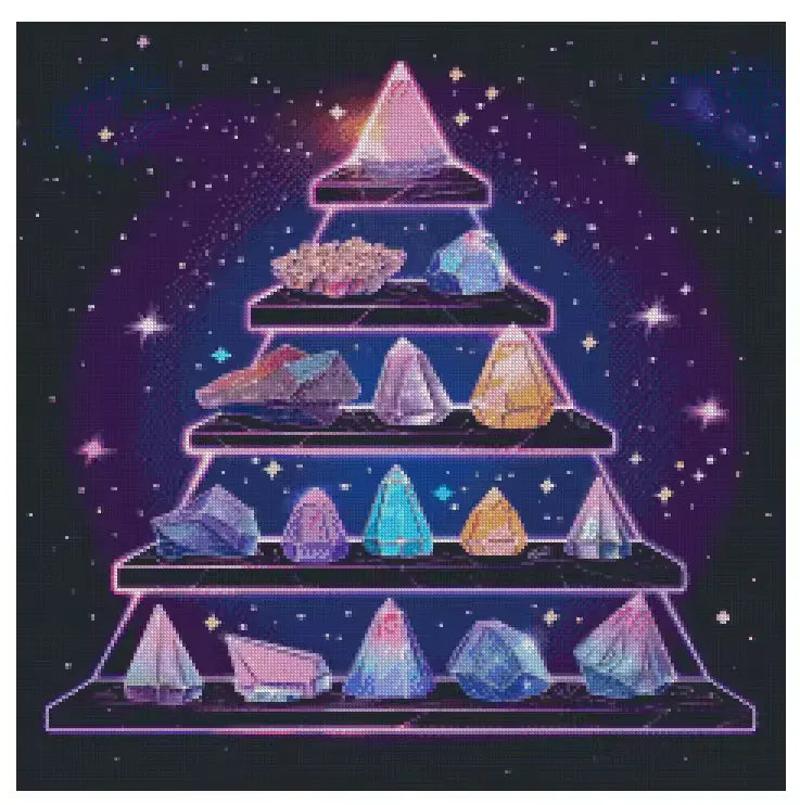 Crystal Collection 60x60cm Diamond Art Kit, High Quality Diamond Painting Kit with Enhancements Cosmic Crafts
