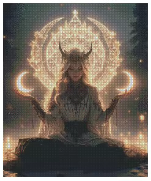 Amaris - Child Of The Moon 60x72cm Diamond Art Kit, High Quality Diamond Painting Kit with Enhancements