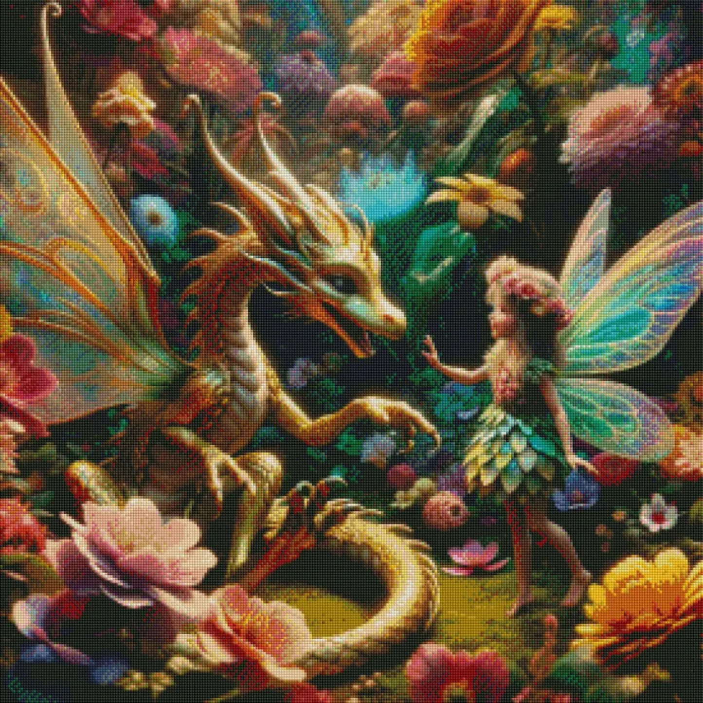 Fantasy Forest Friends 70x70cm Diamond Art Kit, High Quality Diamond Painting Kit with Enhancements