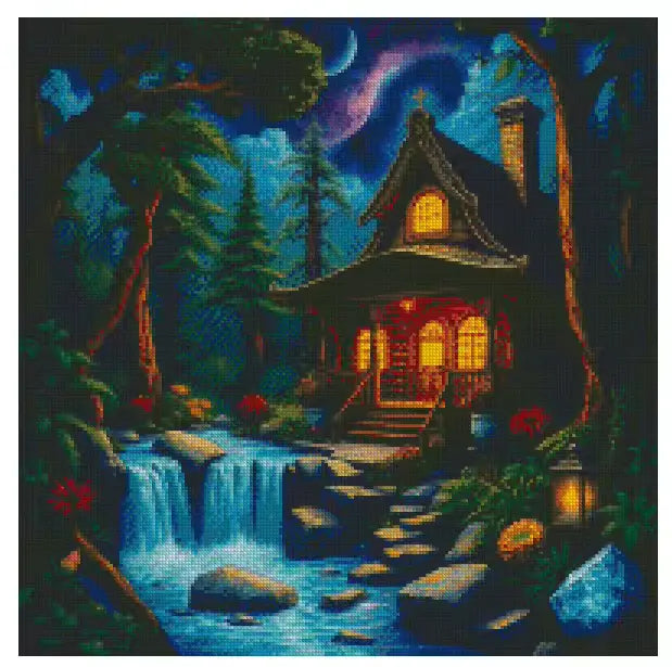Serene Sanctuary 50x50cm Diamond Art Kit, High Quality Diamond Painting Kit with Enhancements Cosmic Crafts
