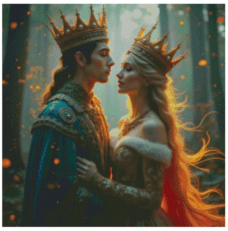 Royal Rendevous 60x60cm Diamond Art Kit, High Quality Diamond Painting Kit with Enhancements