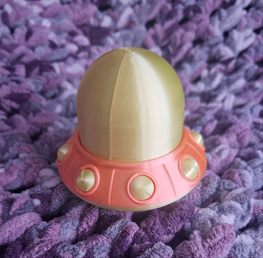 UFO Desk Fidget Toy with Diamond Art Drill Separator - Fun Crafting Tool, Perfect Diamond Painting Accessory, Works for Office Desk Storage