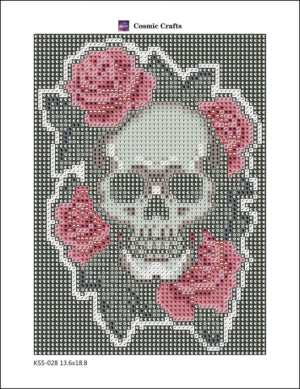 Rosy Requiem – Mini Diamond Painting Kit, Full Square Drill