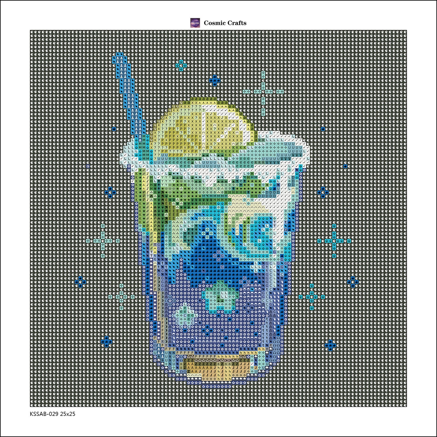 Ocean Bloom Elixir – Mini Diamond Painting Kit, Full Square Drill with AB & Fairy Dust Enhancements