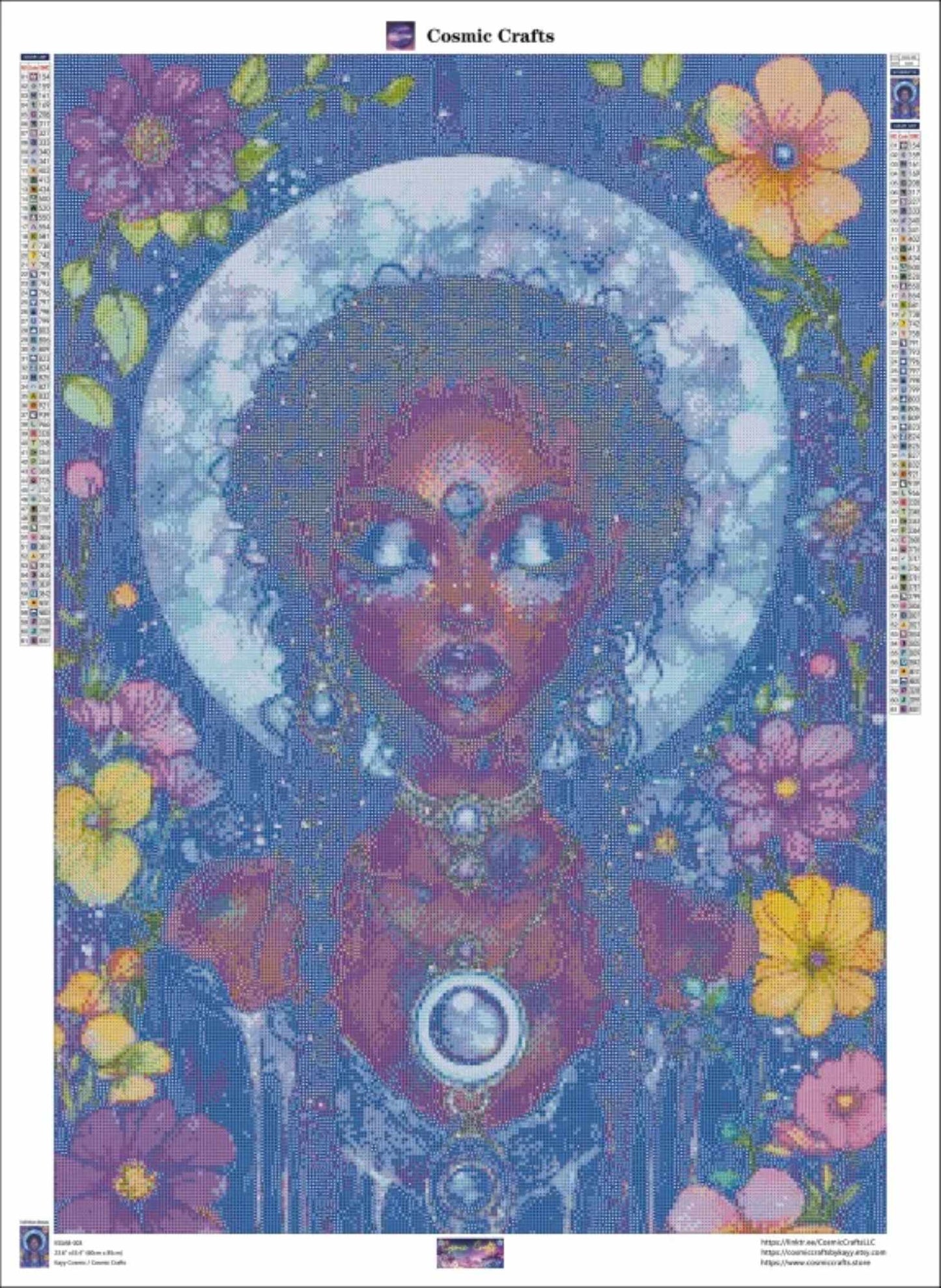 Full Moon Beauty 60x85cm Diamond Art Kit, High Quality Diamond Painting Kit with Enhancements