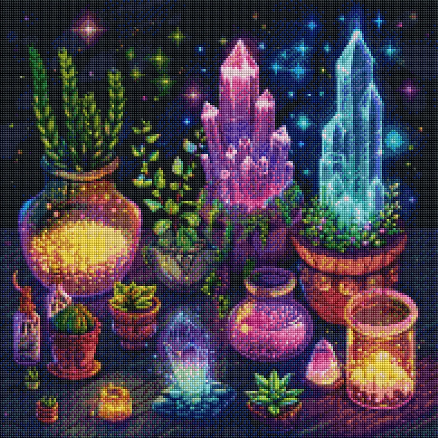 Sparkle Of Life 50x50cm Diamond Art Kit, High Quality Diamond Painting Kit with Enhancements Cosmic Crafts