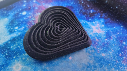 3D Printed Heart Fidget Toy, Perfect Desk Novelty Gift, Colorful Moving Heart Toy for Older Kids and Adults, Fun Flexi Fidget Cosmic Crafts