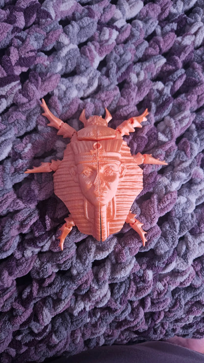 Scarab Beetle Flexi Toy, 3D Printed Articulated Desk Toy, Insect Fidget Toy, Cool Bug Lover Gift, Beetle Toy, Unique Flexible Desk Accessory Cosmic Crafts