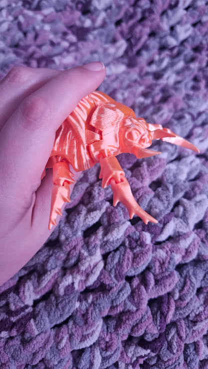 Scarab Beetle Flexi Toy, 3D Printed Articulated Desk Toy, Insect Fidget Toy, Cool Bug Lover Gift, Beetle Toy, Unique Flexible Desk Accessory Cosmic Crafts