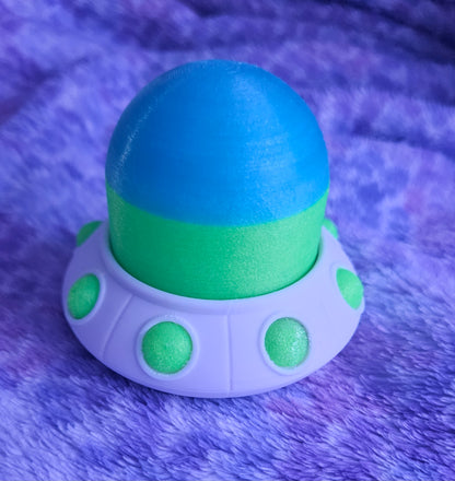 UFO Desk Fidget Toy with Diamond Art Drill Separator - Fun Crafting Tool, Perfect Diamond Painting Accessory, Works for Office Desk Storage