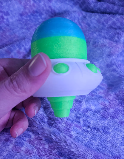 UFO Desk Fidget Toy with Diamond Art Drill Separator - Fun Crafting Tool, Perfect Diamond Painting Accessory, Works for Office Desk Storage