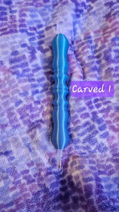 3D Printed Diamond Painting Pen, Carved 1 Wood Style, E-Painter Version Available, Lightweight, Comfortable and Colorful Diamond Dot Tool, Drill Pen Cosmic Crafts