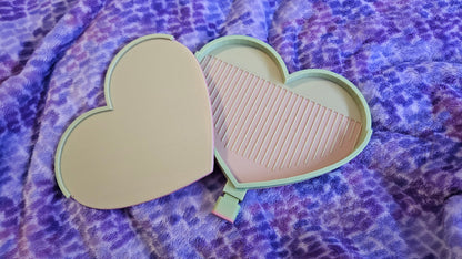 Heart Shaped Diamond Art Tray with Washi Feature with Sliding Lid and Stopper, Diamond Painting Accessory, Diamond Dot Tool, Craft Supply Cosmic Crafts