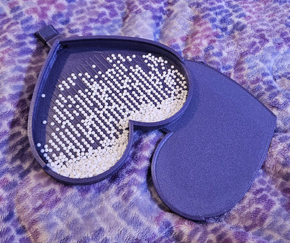 Heart Shaped Diamond Art Tray with Sliding Lid and Stopper, 3D Printed Diamond Painting Accessory, Diamond Dot Tool Cosmic Crafts