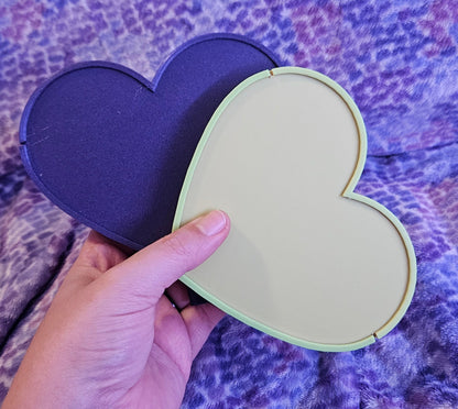 Heart Shaped Diamond Art Tray with Sliding Lid and Stopper, 3D Printed Diamond Painting Accessory, Diamond Dot Tool Cosmic Crafts