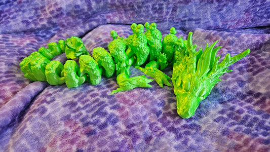 Forest Dragon Fidget Toy, 3D Printed Articulated Flexi Dragon, Full Size Mama Dragon, Dragon Lover Gift, Fantasy Themed Toy, Desk Accessory