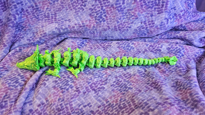 Forest Dragon Fidget Toy, 3D Printed Articulated Flexi Dragon, Full Size Mama Dragon, Dragon Lover Gift, Fantasy Themed Toy, Desk Accessory Cosmic Crafts