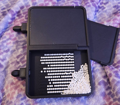 Large Double Diamond Art Tray Washi Feature with Lids and Stoppers, 2 Trays in One, Duo Tray 3D Printed Diamond Painting Accessory Cosmic Crafts