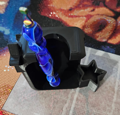 Star Trail Single Diamond Art Pen Holder, Holds One Diamond Painting Pen With Mini Star Bowl for Wax, Tweezers ETC, Cute Diamond Dot Tool