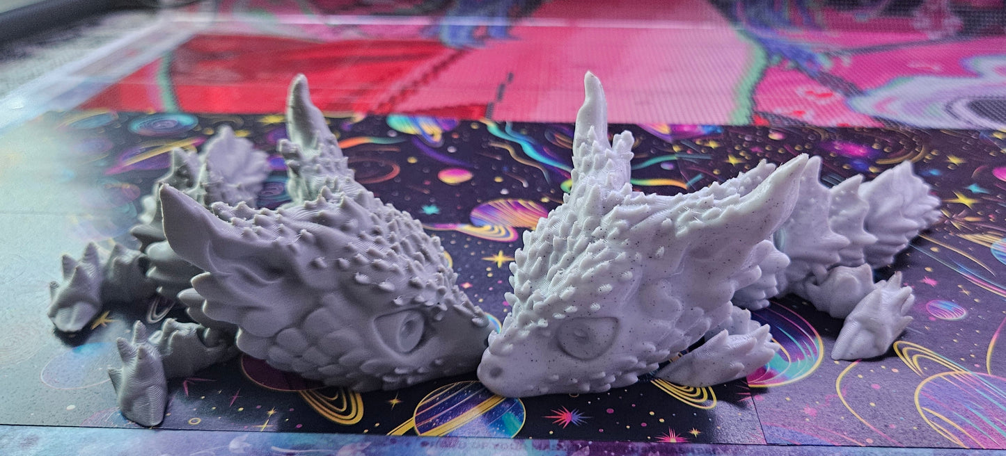Baby Desert Dragon Flexi, Adorable Articulated 3D Printed Fidget, Fully Articulated, Dragon Lover Gift, Novelty Baby Dragon Toy, Great Gift