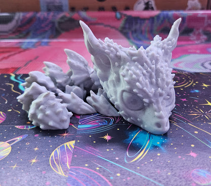 Baby Desert Dragon Flexi, Adorable Articulated 3D Printed Fidget, Fully Articulated, Dragon Lover Gift, Novelty Baby Dragon Toy, Great Gift