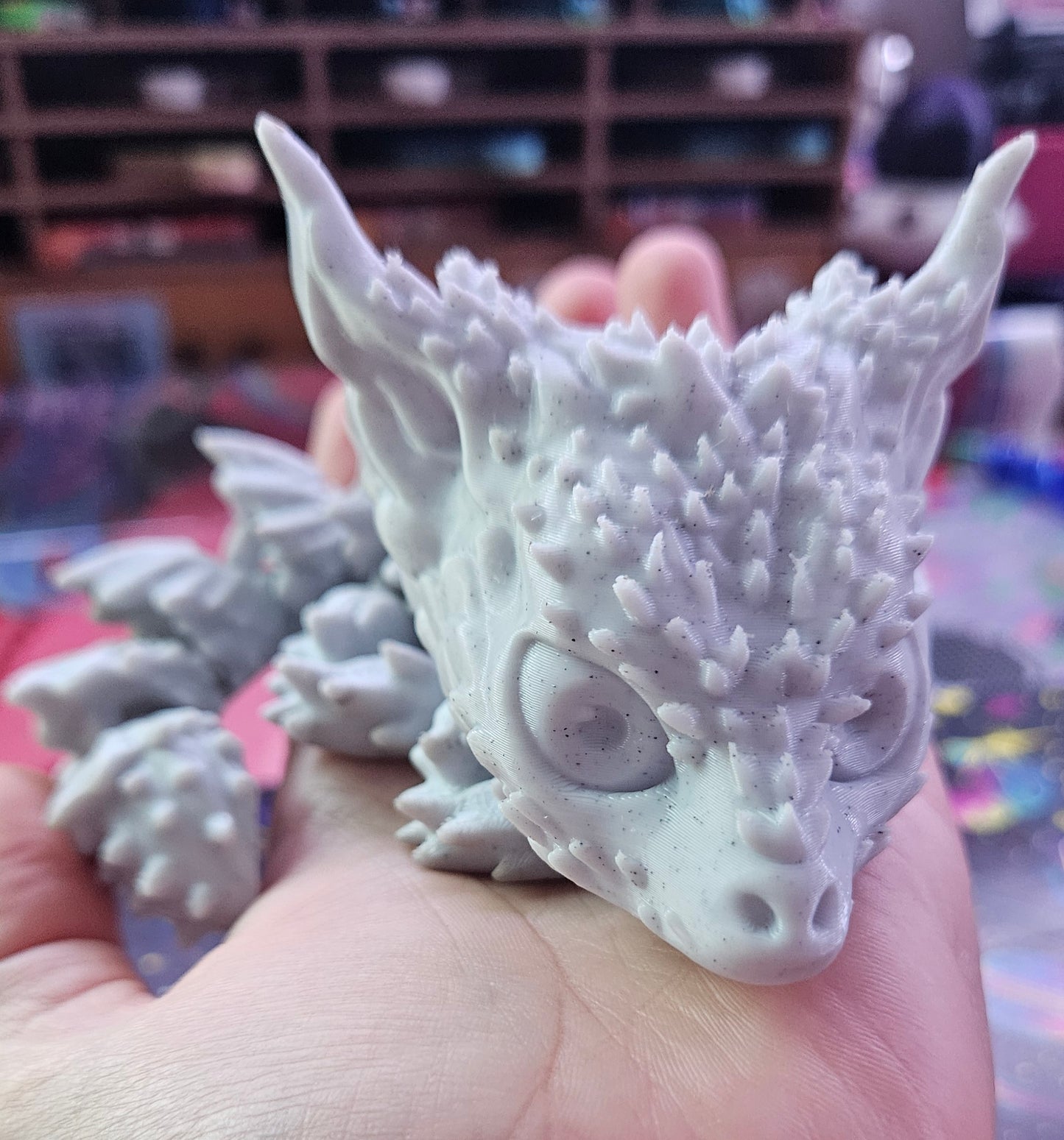 Baby Desert Dragon Flexi, Adorable Articulated 3D Printed Fidget, Fully Articulated, Dragon Lover Gift, Novelty Baby Dragon Toy, Great Gift