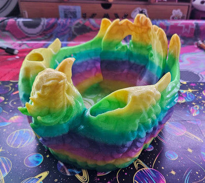 Phoenix Yarn Bowl, 3D Printed Yarn Bowl, Holds Crochet Hooks, Knitting Needles and More, Decorative Fantasy Yarn Holder, Great Gift