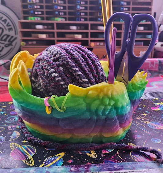 Phoenix Yarn Bowl, 3D Printed Yarn Bowl, Holds Crochet Hooks, Knitting Needles and More, Decorative Fantasy Yarn Holder, Great Gift