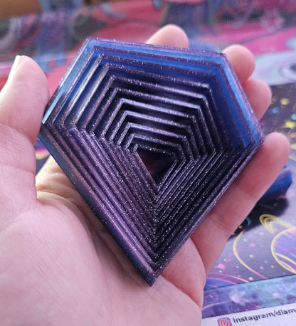 Diamond Shaped Fidget Toy, 3D Printed Desk Fidget Toy, Perfect Desk Novelty, Colorful Moving Diamond Flexi Toy for Older Children and Adults Cosmic Crafts